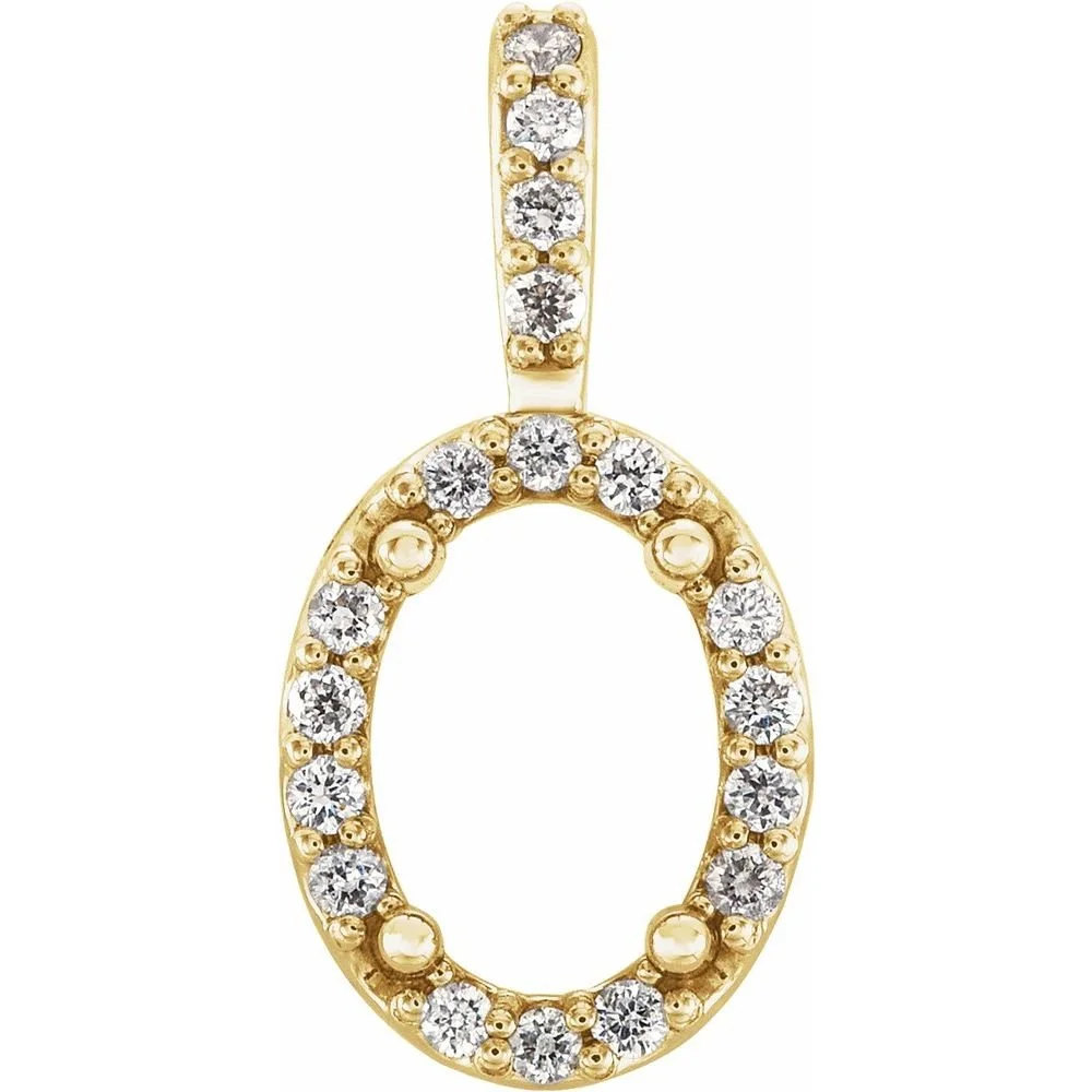 Gold pendant with a circular shape adorned with multiple small diamonds.