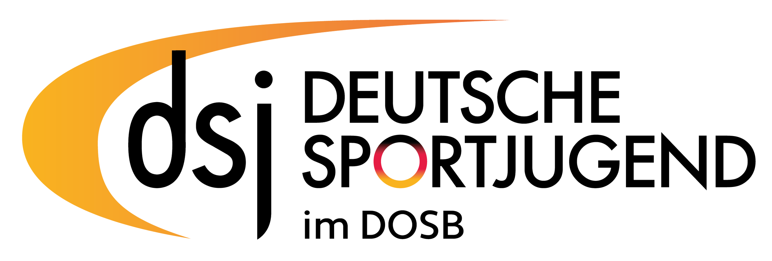 Logo of the German Olympic Sports Confederation with black and gold colors and text in German.