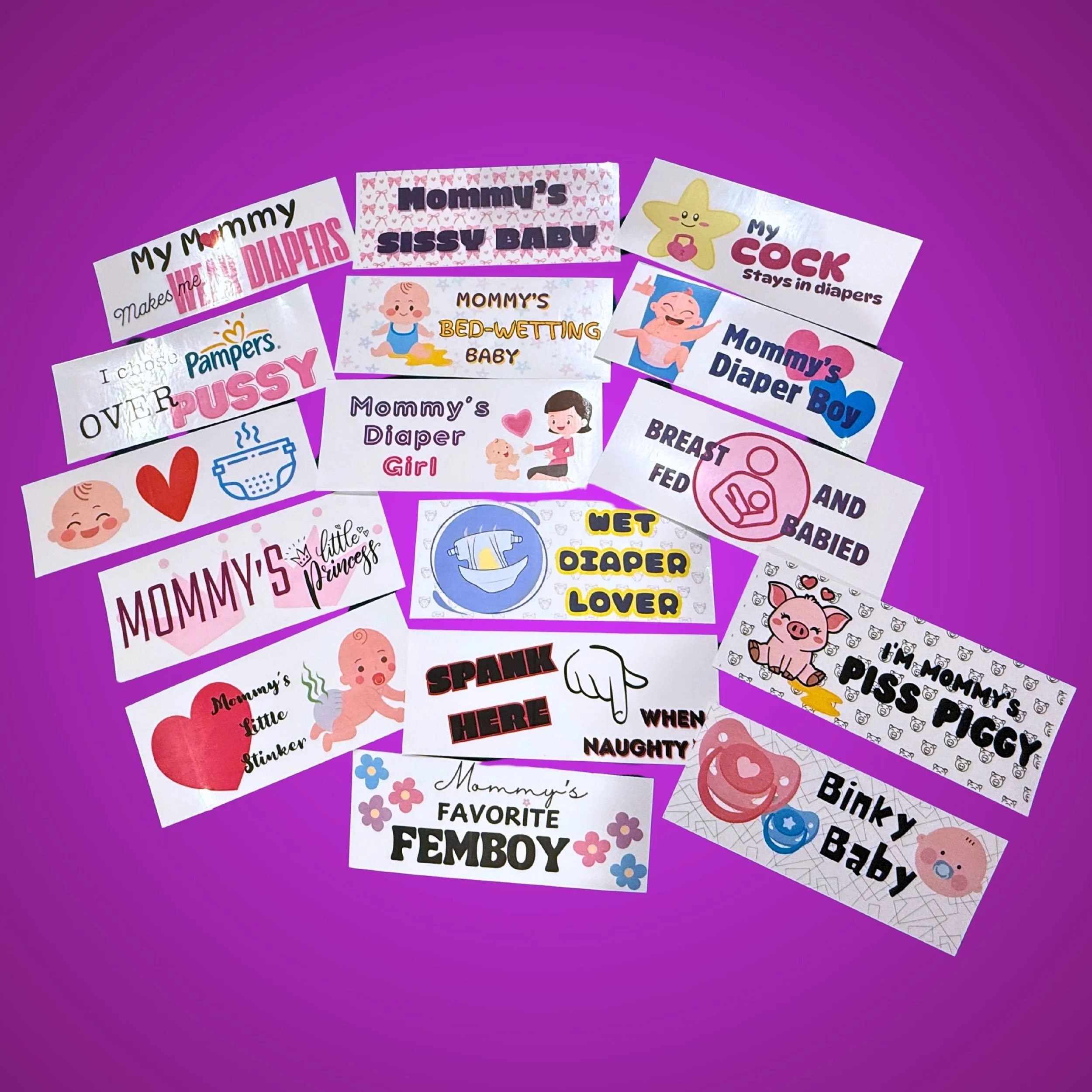 Diaper Tape - Set of 10+ - Mix and Match - Free, Discreet Shipping!