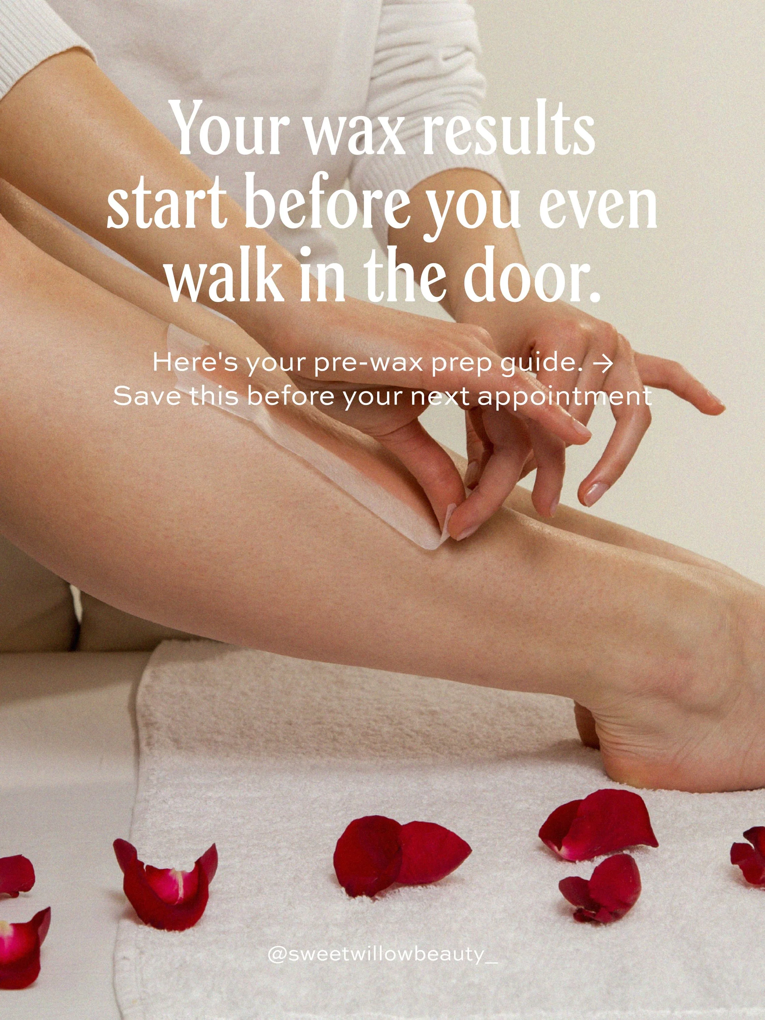 The secret to a great wax? What you do before you walk in.

A little prep goes a long way toward smoother results, less discomfort, and fewer ingrowns.

Swipe through for everything you need to know before your appointment...especially if it&rsquo;s 