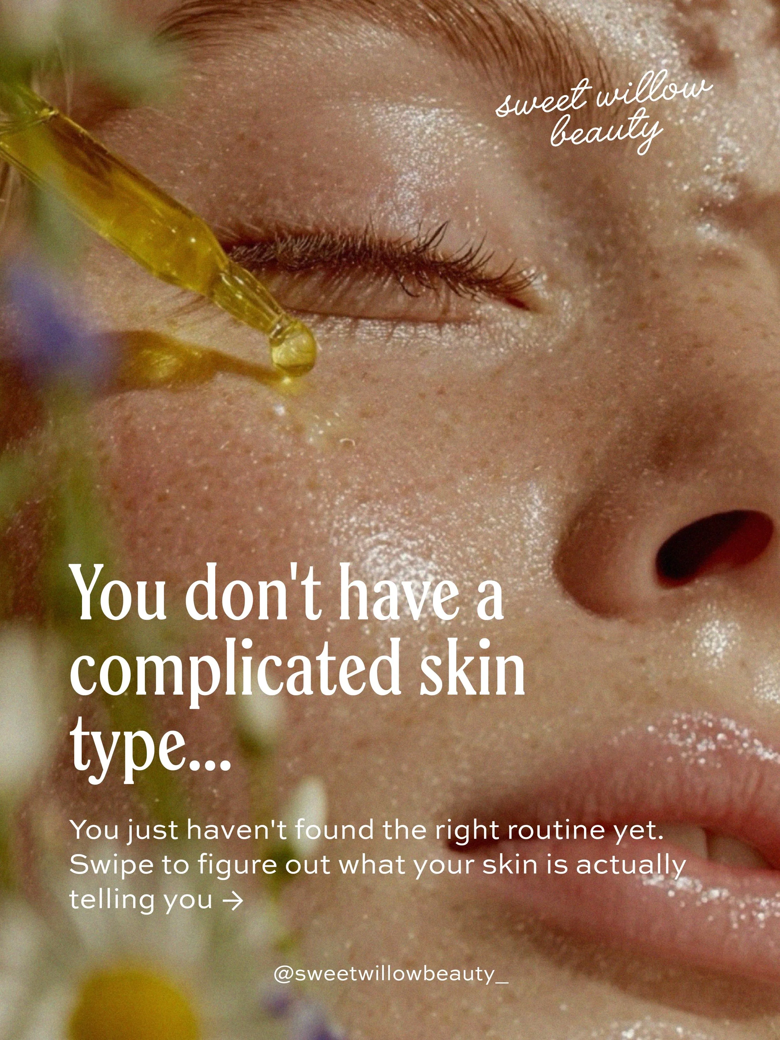 Your skin isn&rsquo;t complicated, it&rsquo;s just communicating.

Once you understand what it&rsquo;s asking for, the right routine becomes a lot simpler. Swipe through to
figure out your skin type and what it actually needs &mdash; no jargon, no 12
