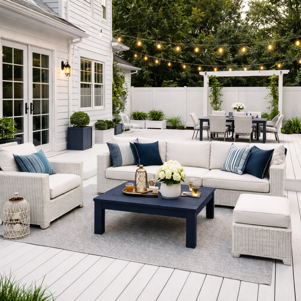 Deck and fence staining project on residential home