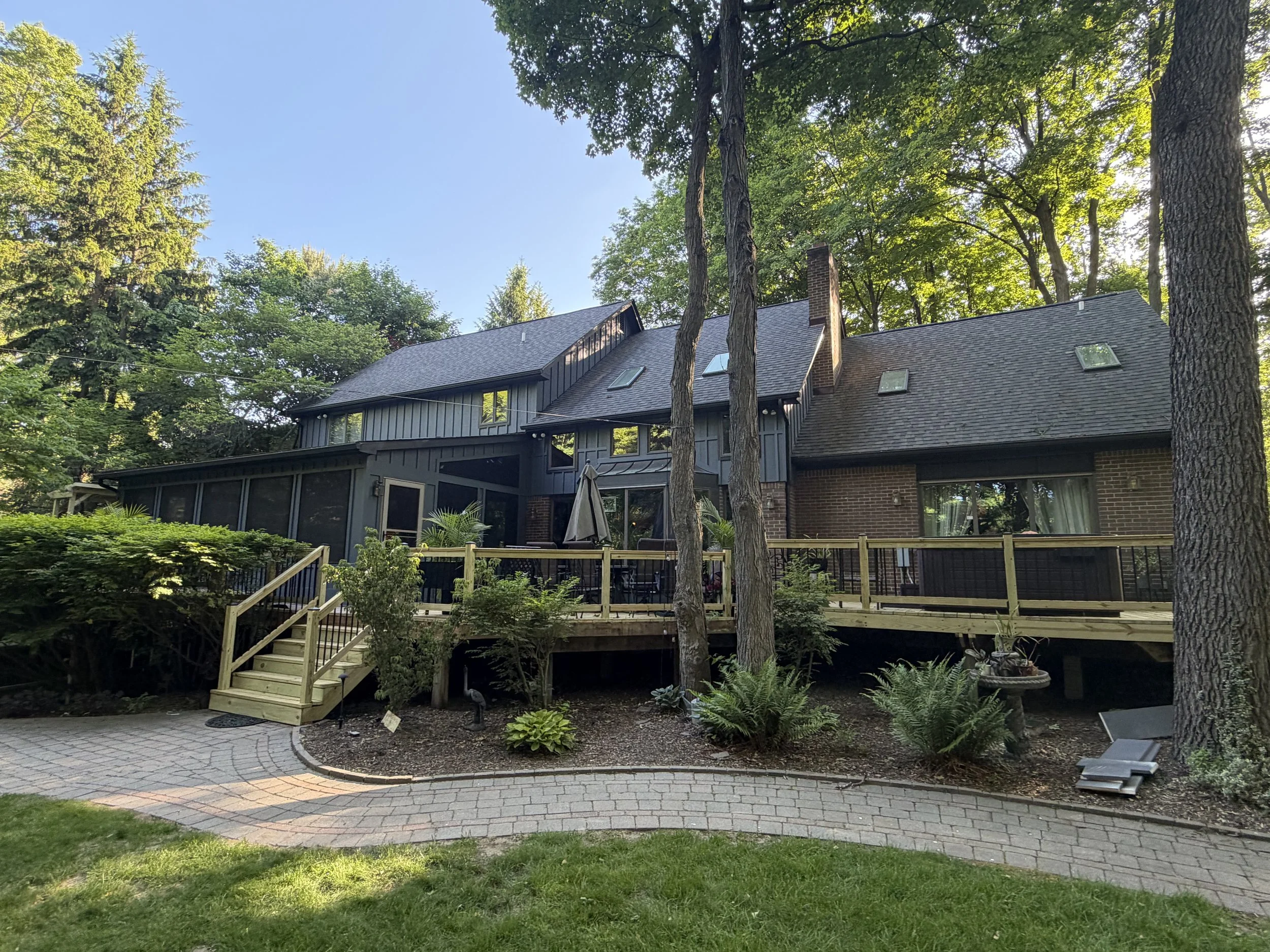 Back of home painted in shelby township