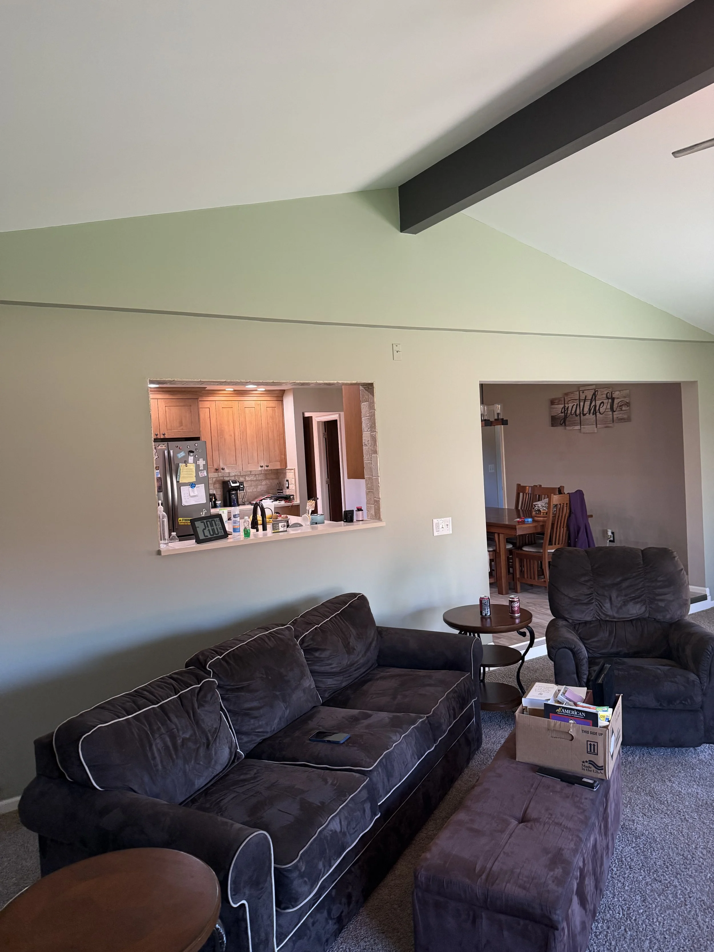 Freshly painted interior living room with neutral wall colors