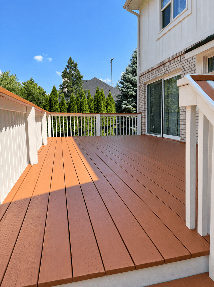 West Bloomfield deck freshly stained