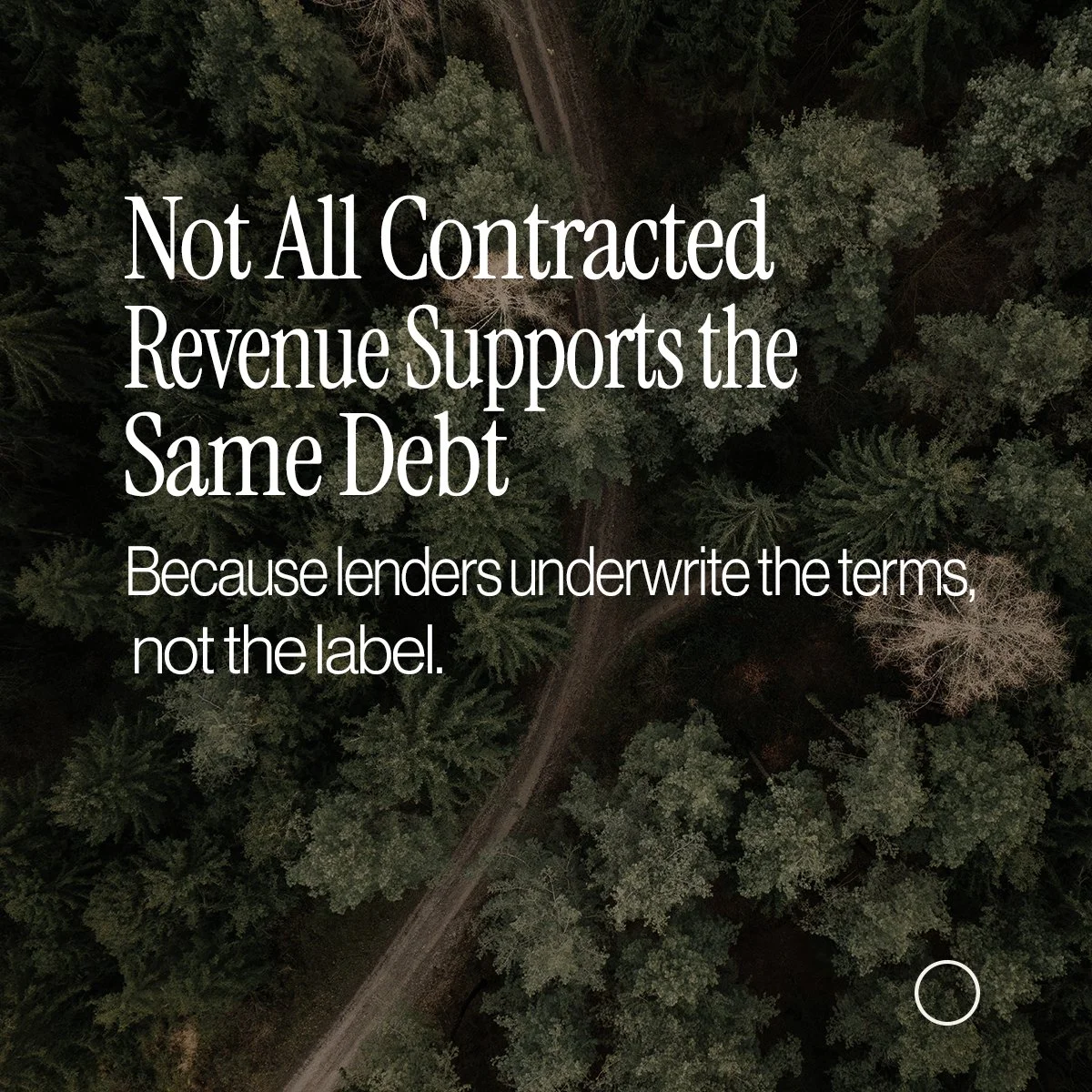 Not all contracted revenue supports the same debt