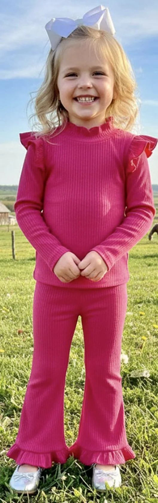 Kids' Pink Ruffle Outfit