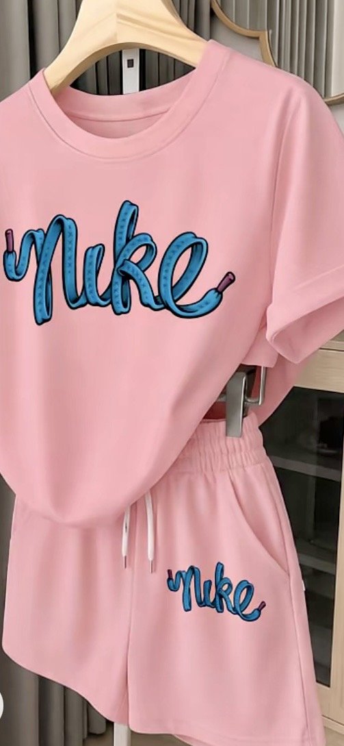 Pink Casual Embroidered Set