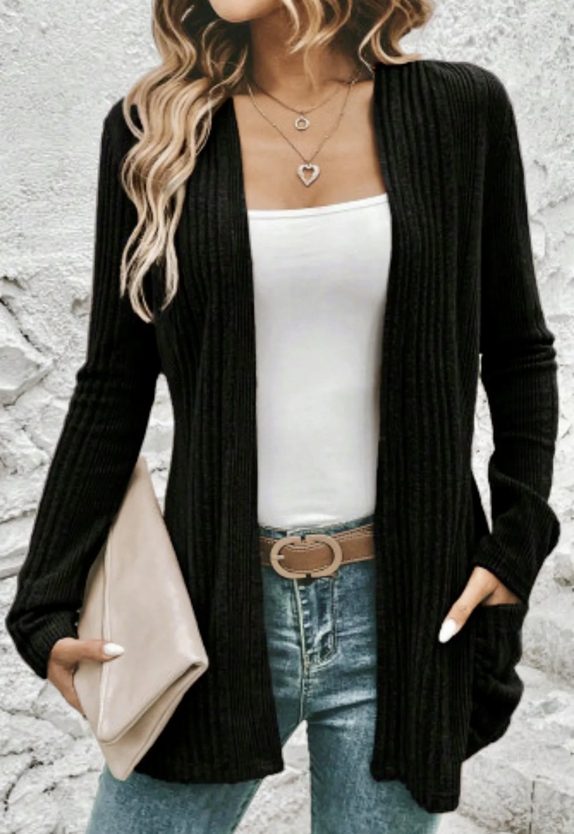 Essential Black Knit Cardigan