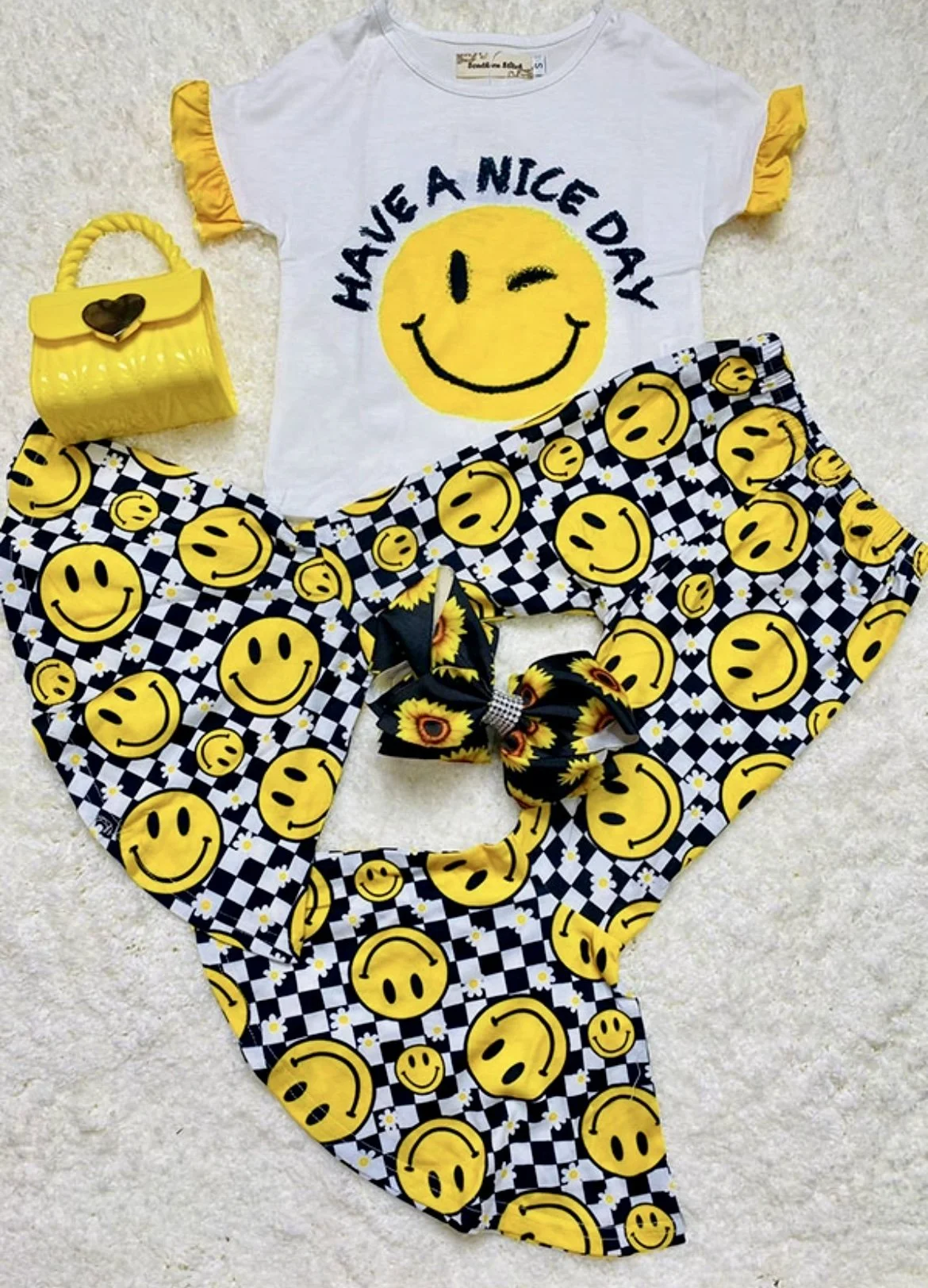 Smiley Face Kids' Outfit Set