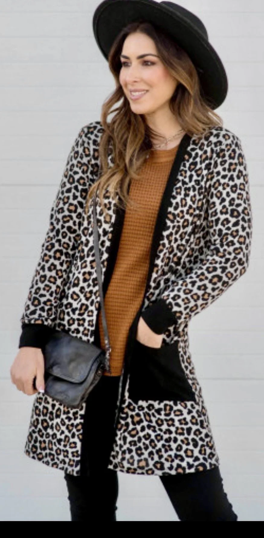 Leopard Print Longline Cardigan