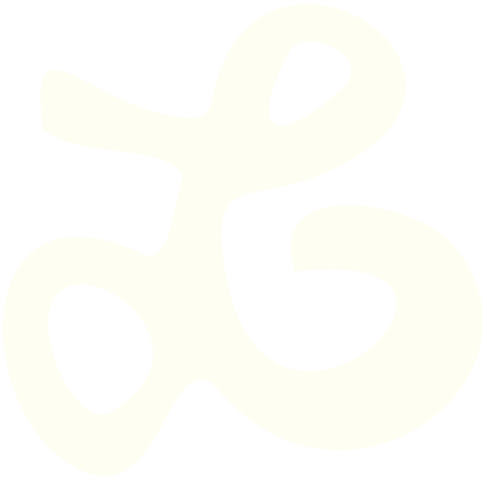 An abstracr white "L" illustration with curved shapes