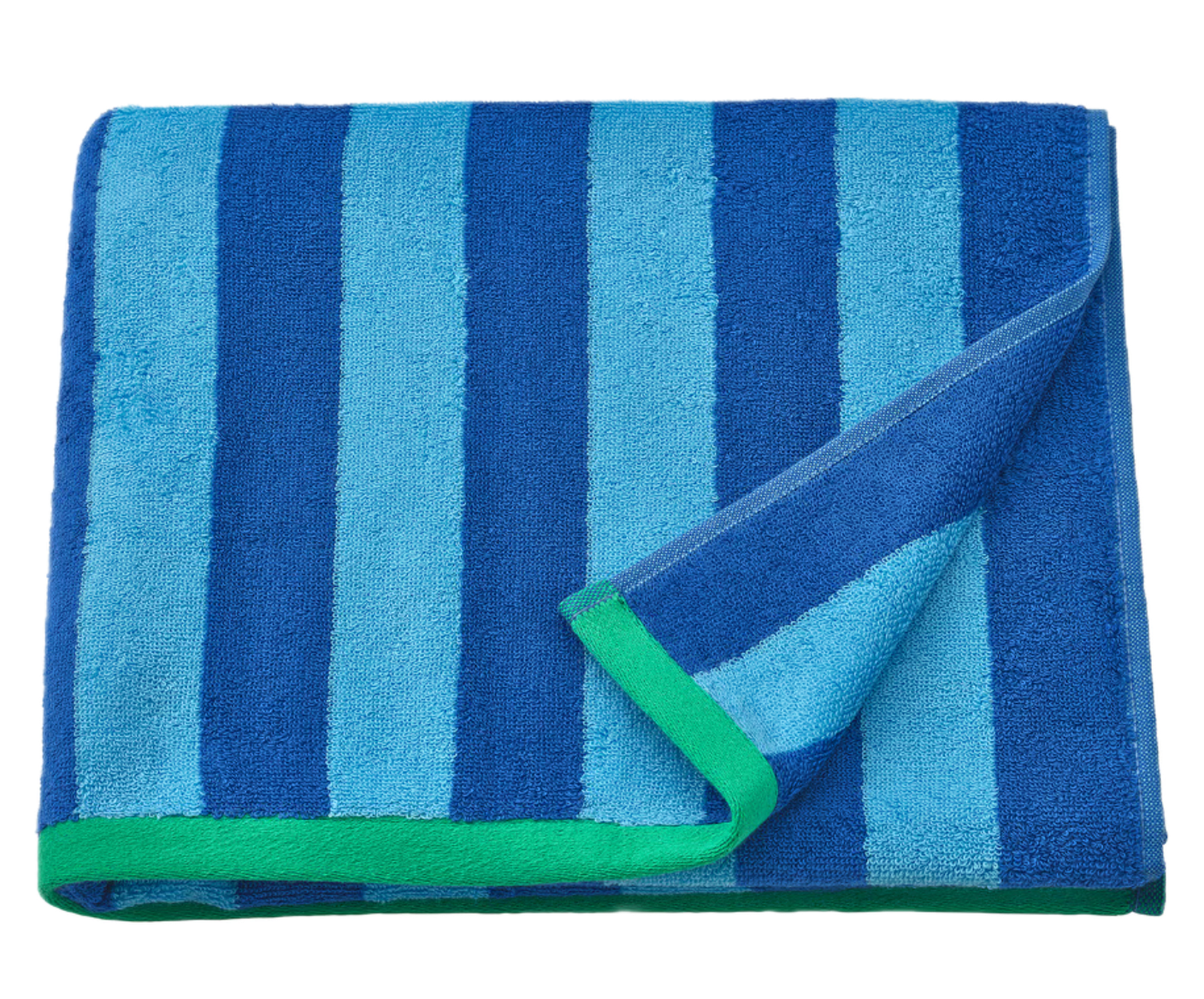 serviette rayures bleues