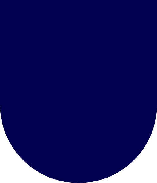 Blason ou logo d'une couleur bleu foncé sur fond blanc.