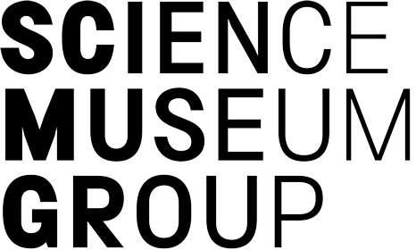 Logo of Science Museum Group in black text.