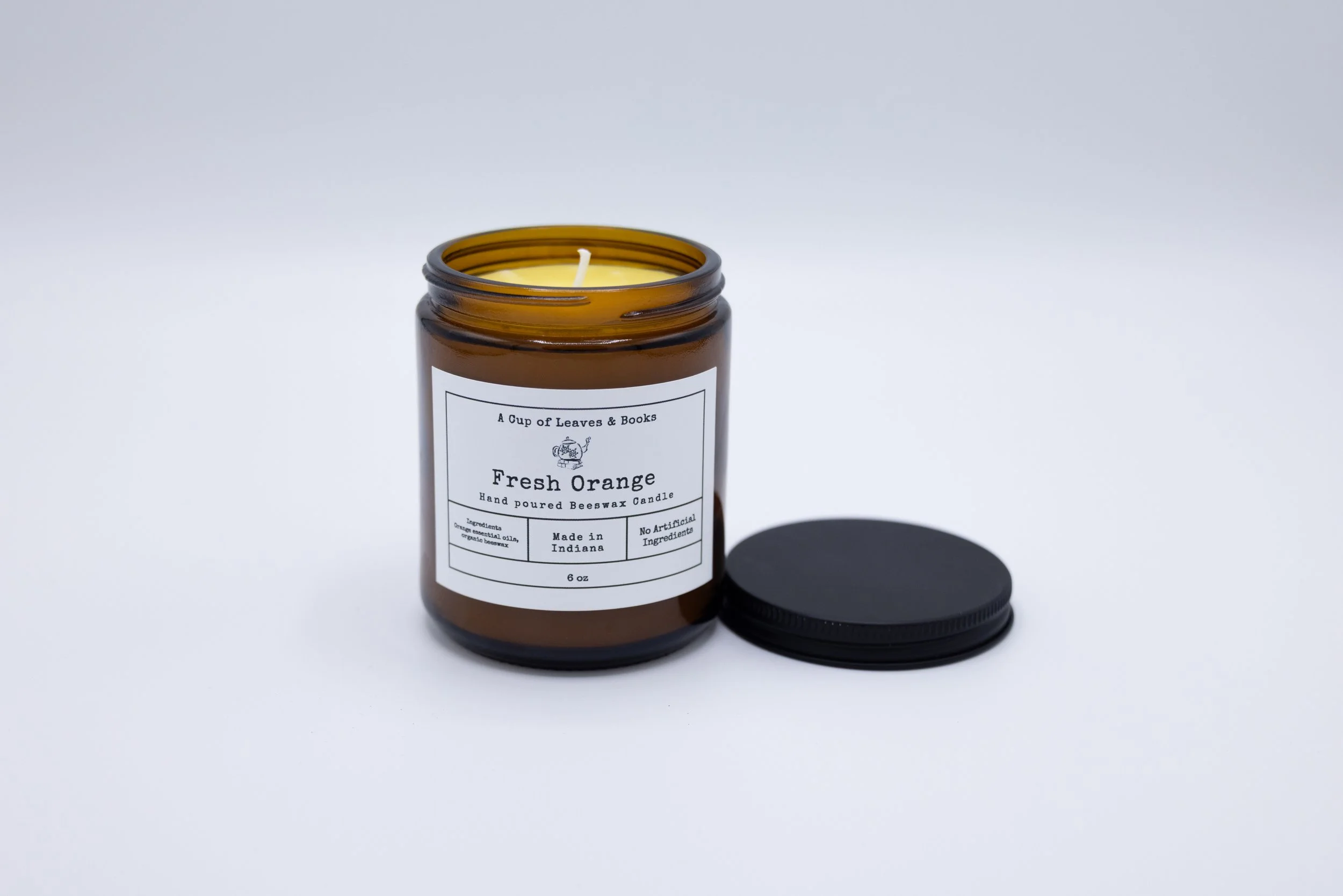 Organic Orange Beeswax Candle