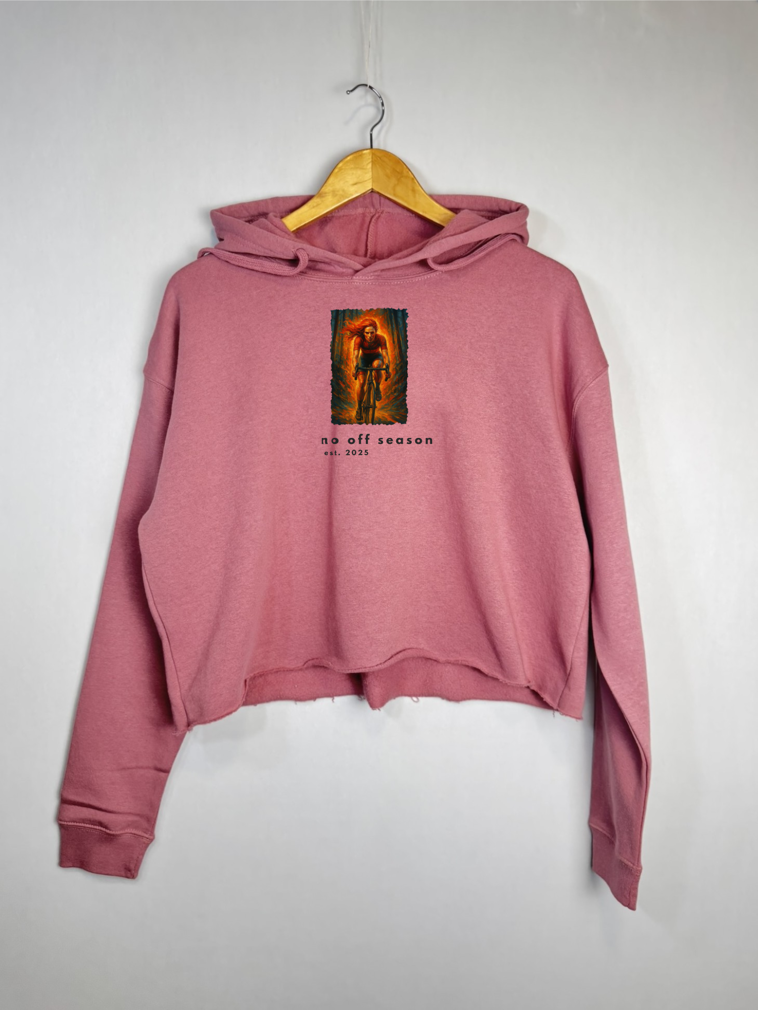 Cyclist Focus  Crop Hoodie