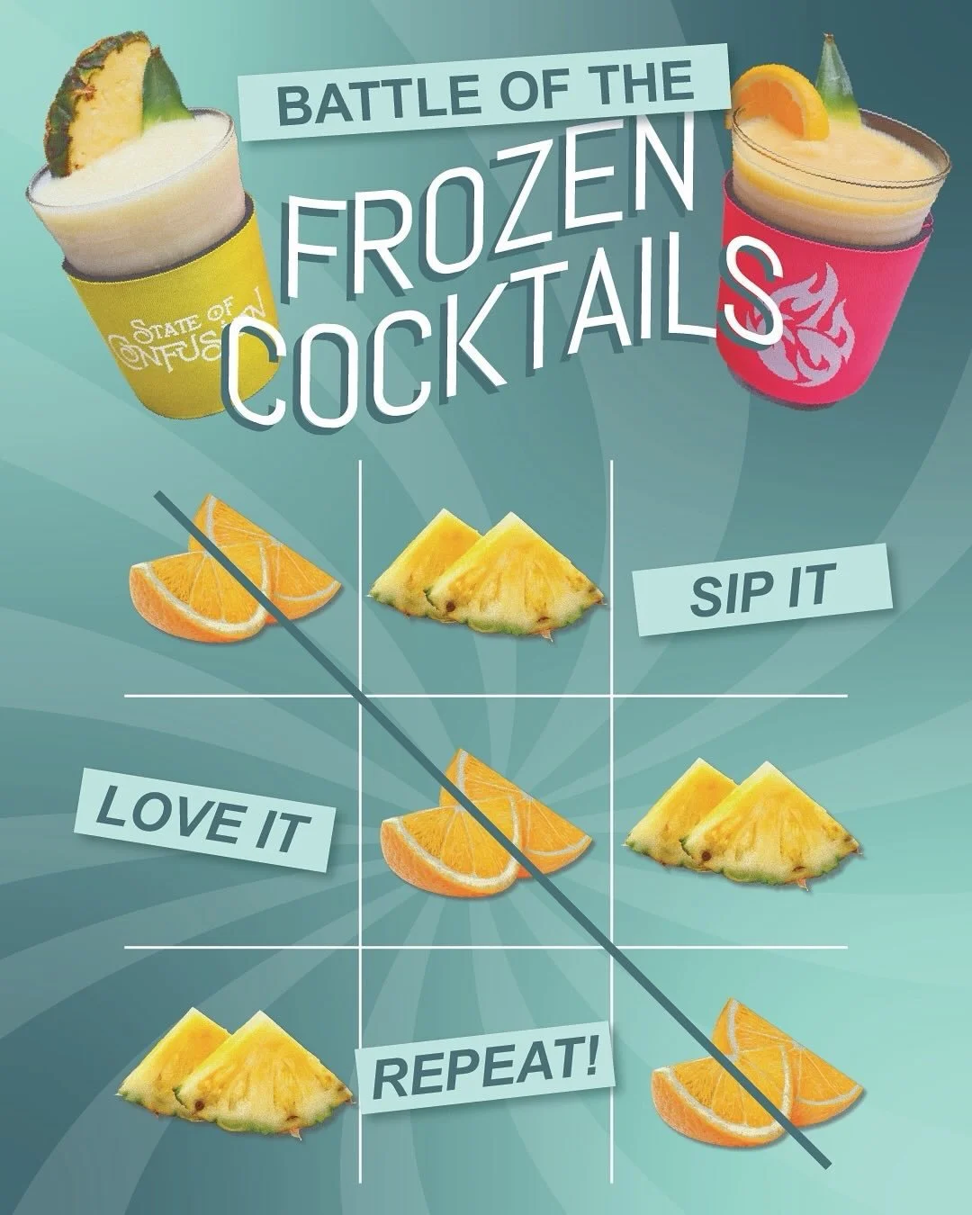 Physically holding a frozen cocktail... Mentally day dreaming about patio season. 

Join us in daydreaming about patio season at State of Confusion, frozen drinks are getting us through for now. ❄️🍹

Charlotte, NC | Games | Cocktails