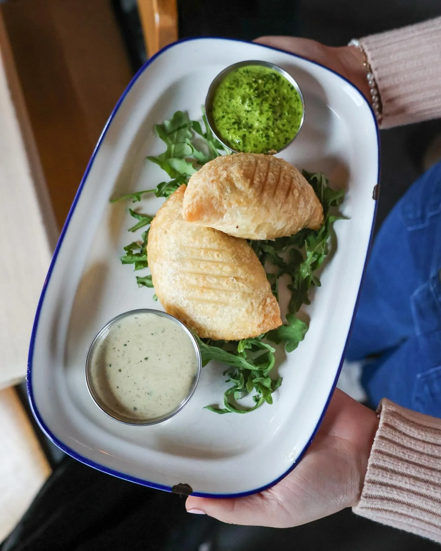 Our *NEW* Cheeseburger Empanadas have us feeling some type of way. 🤤 

Imagine digging into a plate of these beauties on a perfect patio day, Confusion Hurricane cocktail in hand.... pure bliss. 

P.S. In case you didn&rsquo;t know, you can get $2 o