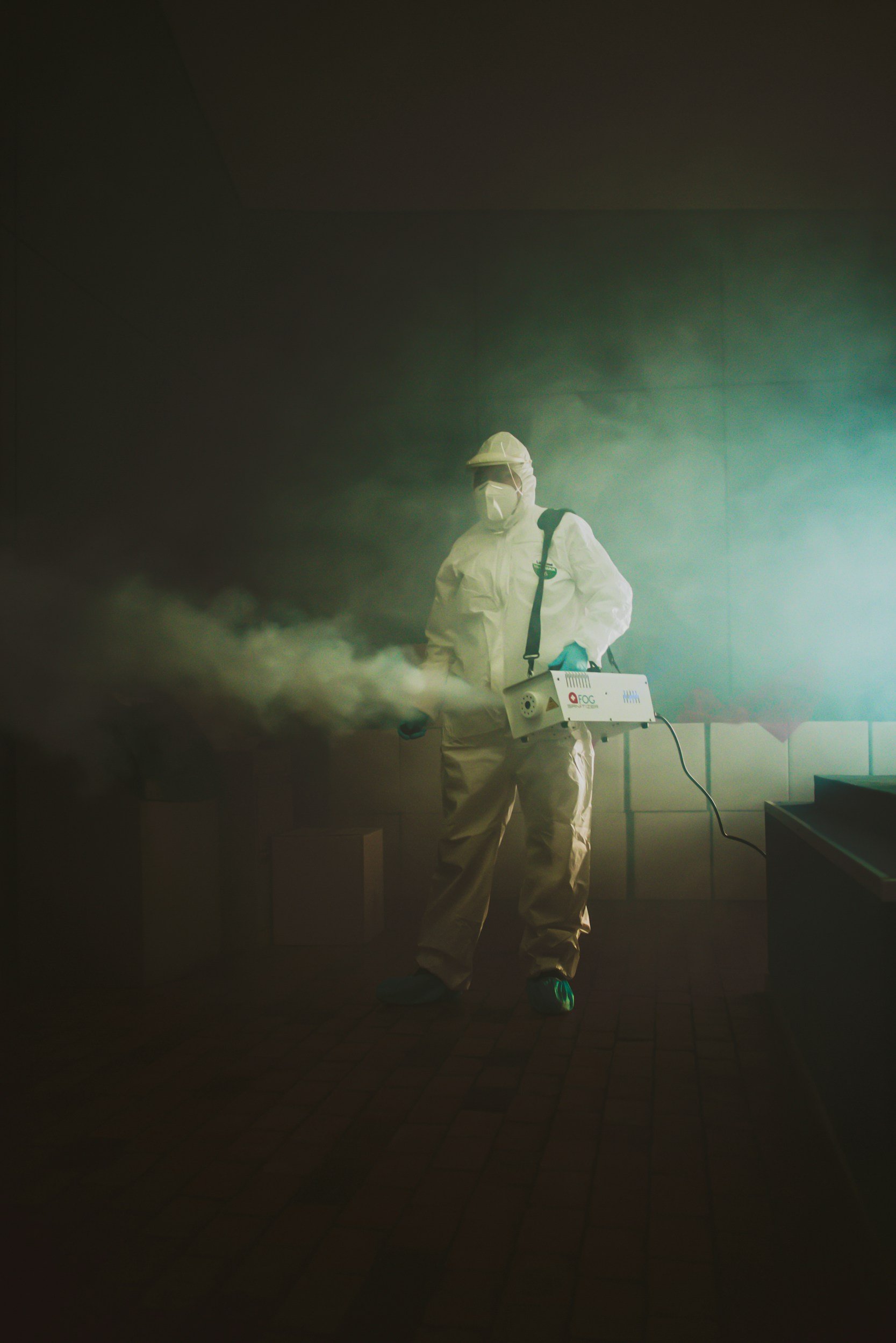 Bio fogging treatment used for infection control and surface disinfection.