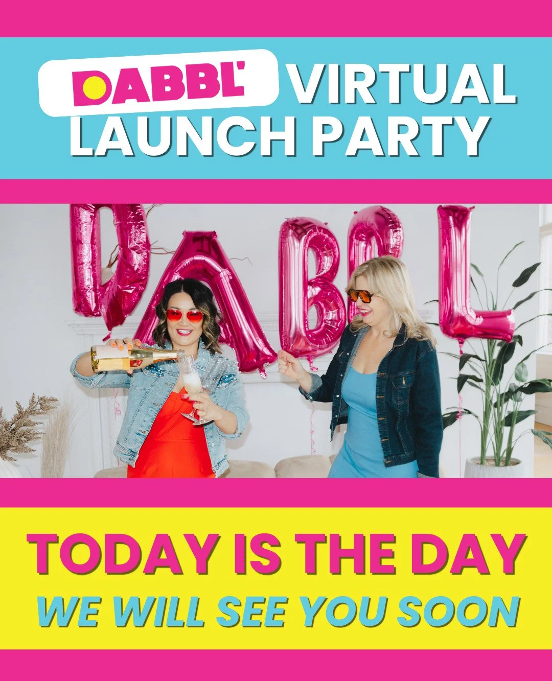 TODAY IS THE DAY 🎉

The Dabbl&rsquo; Virtual Launch Party kicks off at 10 AM, and we are officially counting down the hours.

This is more than a launch. It is a full day of conversations, connection, inspiration, and community created for women, mo