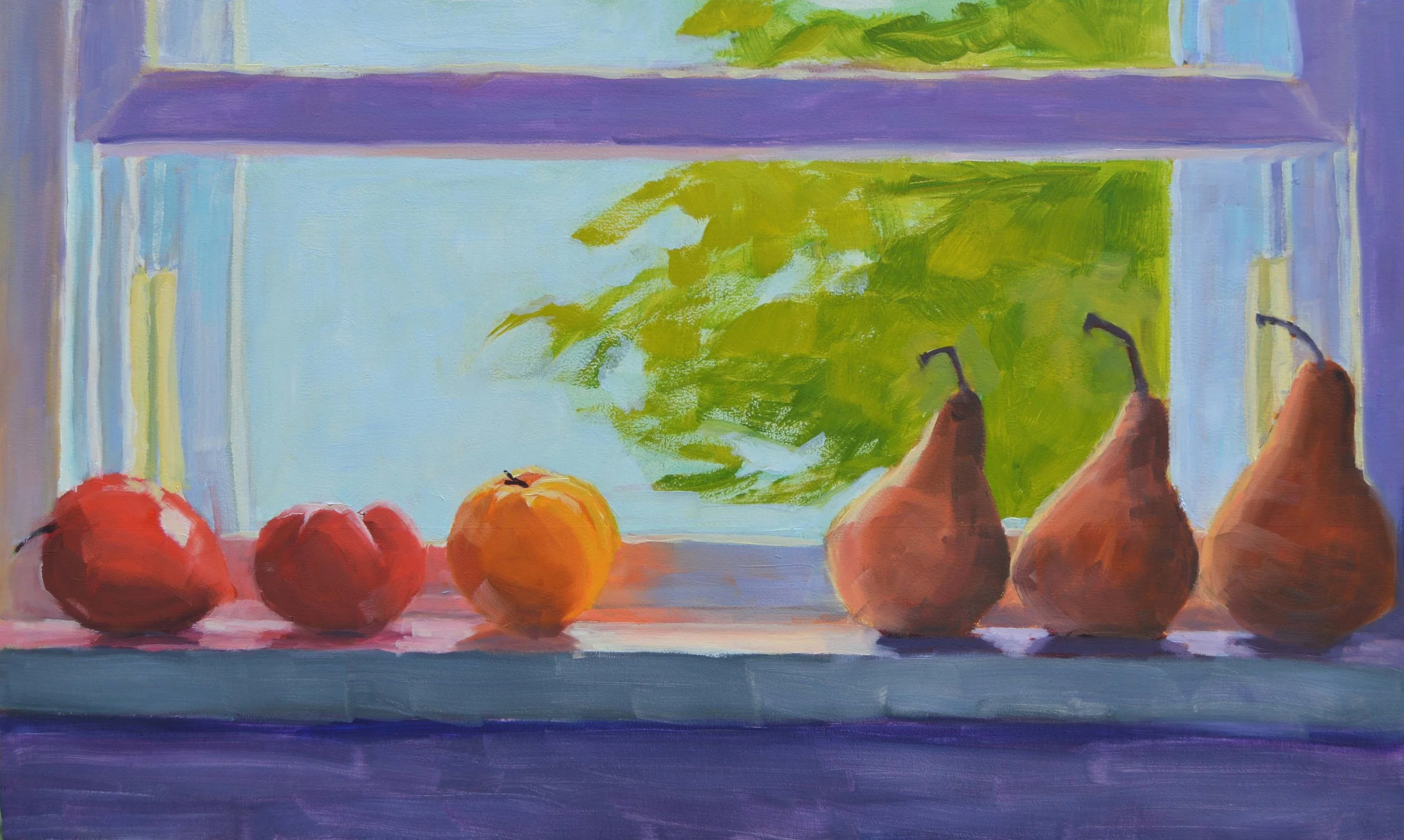 Pears and apples by Elizabeth Bish