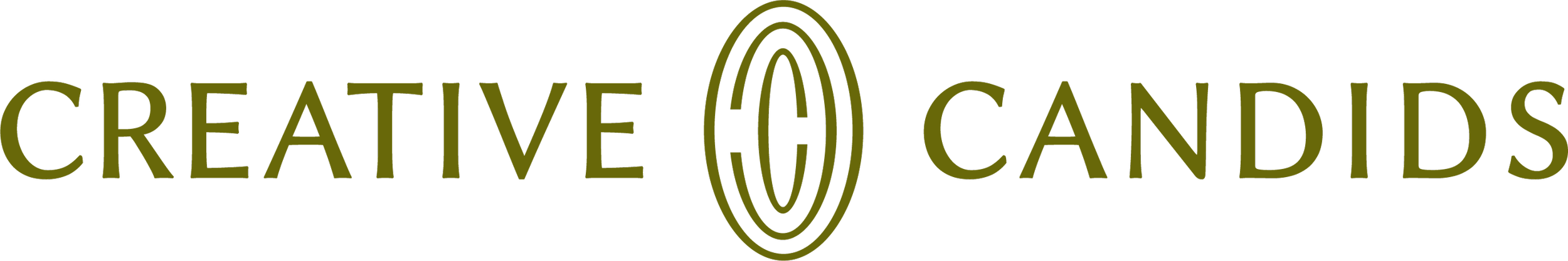 Logo of Creative Candids in an olive green color