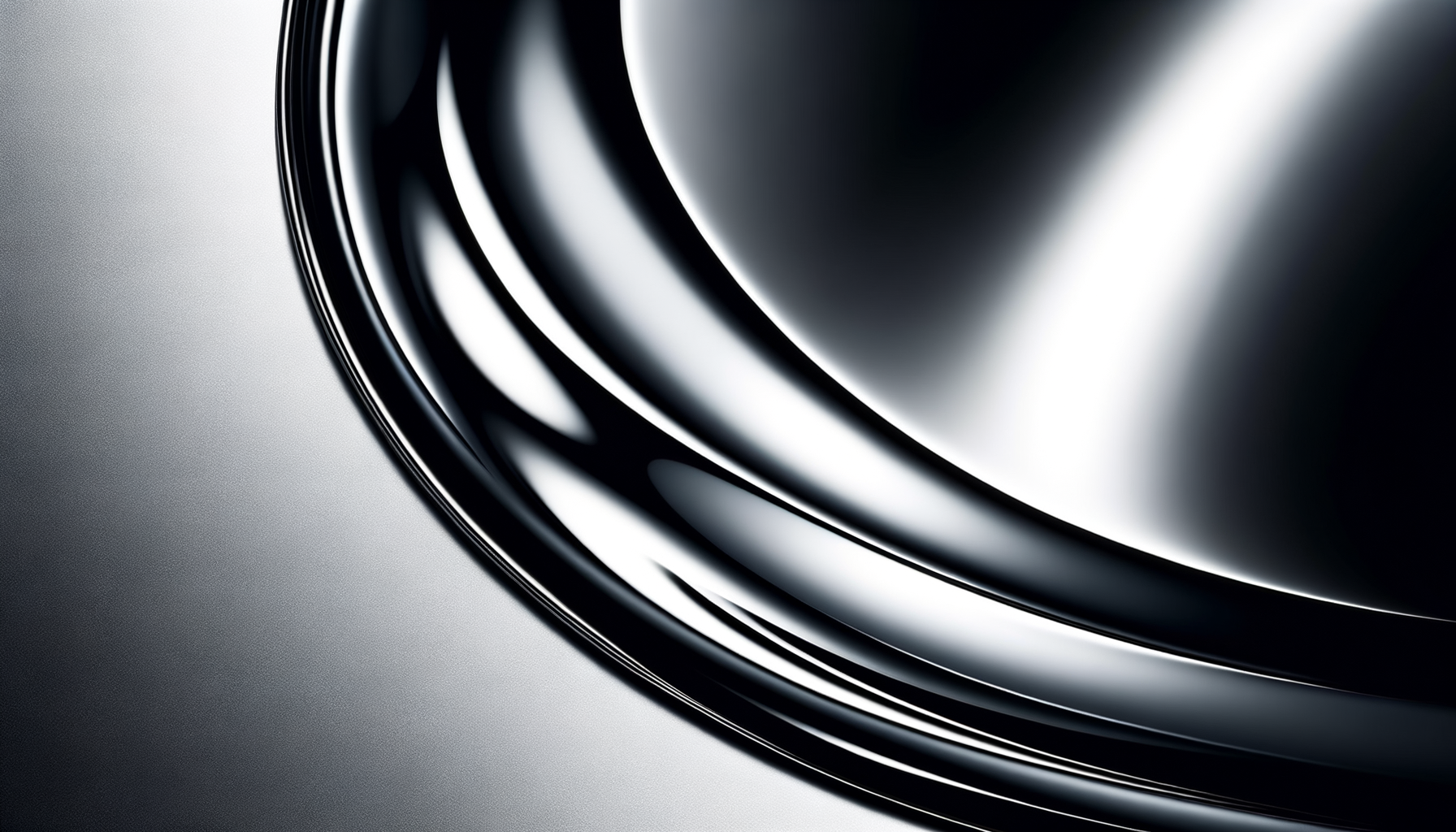 Nahaufnahme eines glänzenden, schwarzen runden Objekts mit reflektierender Oberfläche, wahrscheinlich eine Kameraoptik