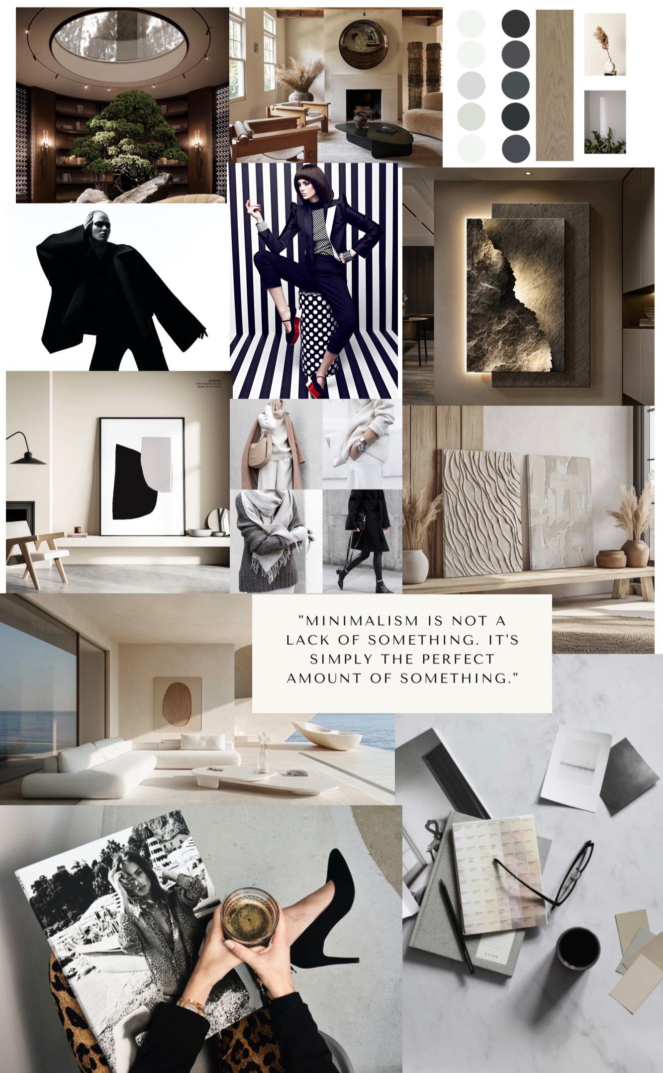 Research showed that many luxury fashion apps feel cluttered and overly formal, causing users to disengage. Users associated simplicity with trust and preferred warm, neutral tones paired with intuitive layouts. The mood board reflects this insight t