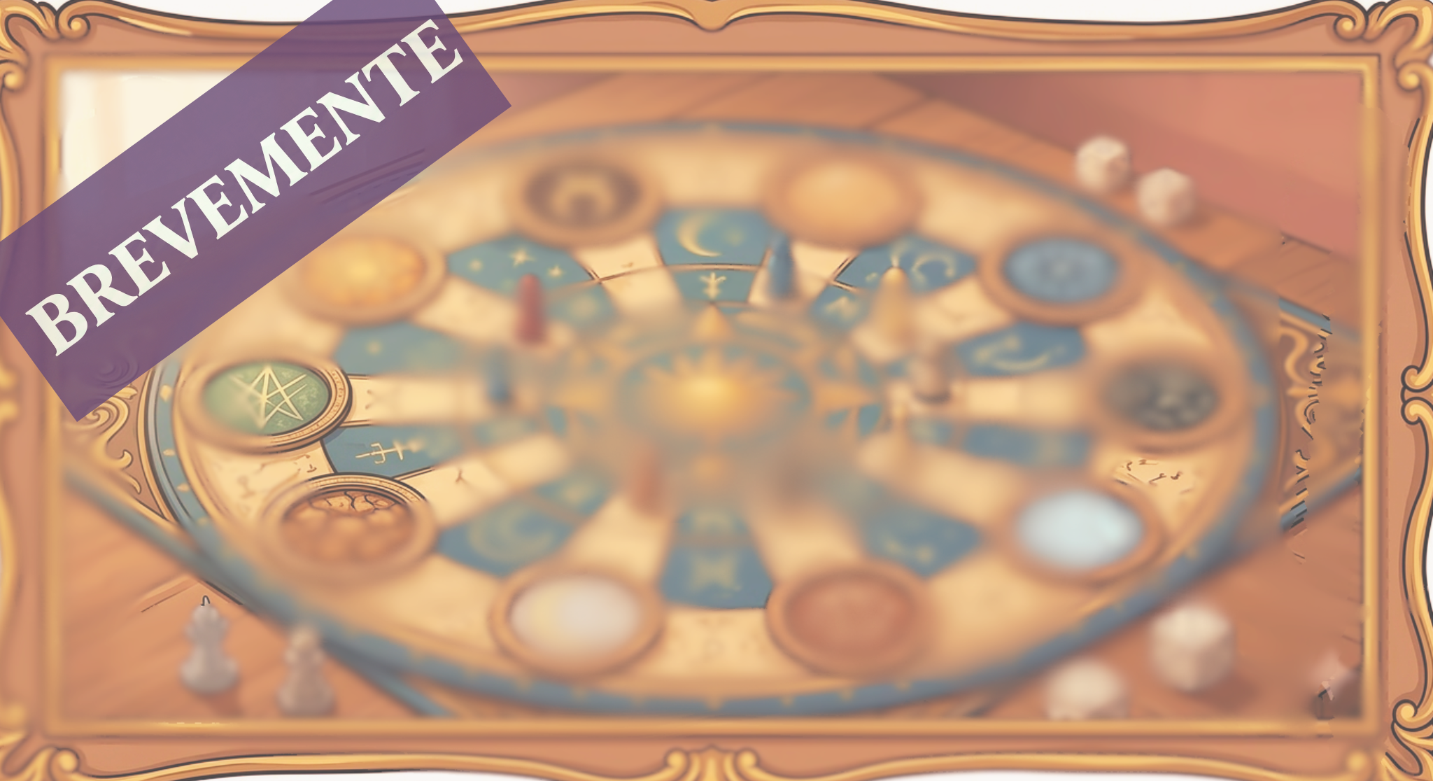 A close-up of a vintage board game with celestial symbols and a starmed compass, partially covered by a "PREVIEW ITEM" banner.