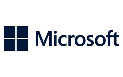 Logotipo de Microsoft con cuatro cuadrados azules y el texto 'Microsoft' al lado.
