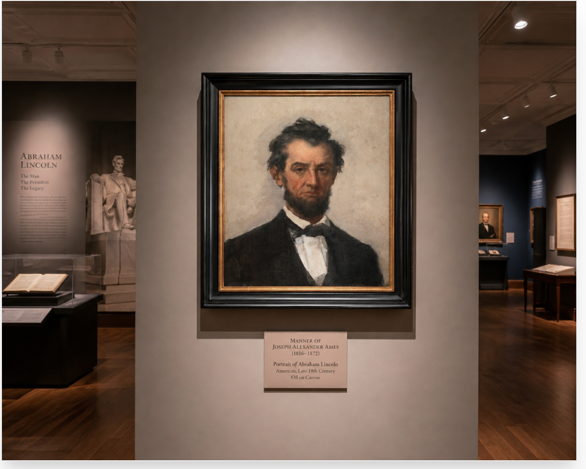 Joseph Alexander Ames (1816-1872) Portrait of Abraham Lincoln