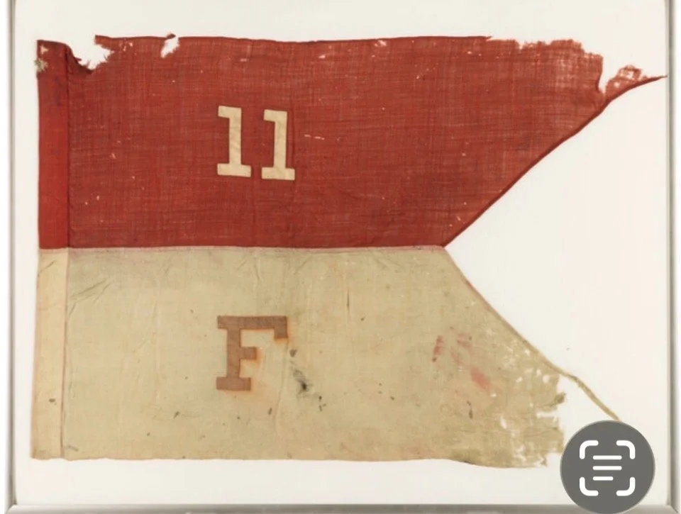 The history of this flag is defined by a hunting irony involving two different men named Geronimo.U.S. Army "Model 1885" Cavalry Guidon; 11th Cavalry, second Squadron, Troop F.
