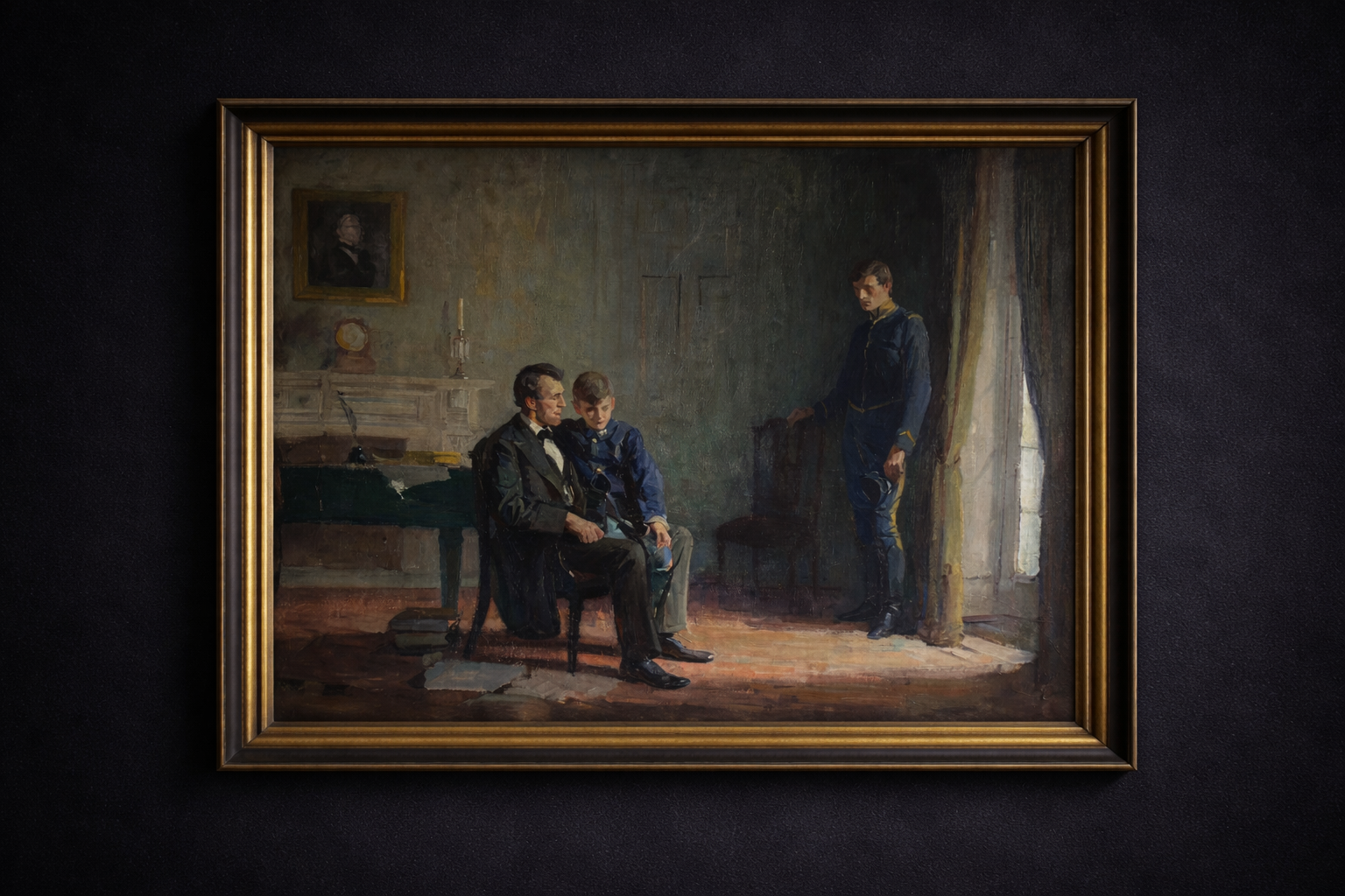 Pruett A. Carter (1891-1955) Lincoln and his sons.