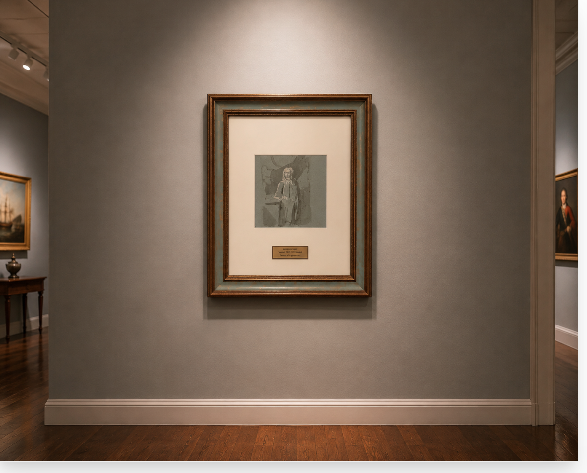 An Eighteenth-Century Portrait Drawing from the Circle of Jacopo Amigoni (Italian, active early 18th century) Portrait of a Gentleman Circa 1730–1735