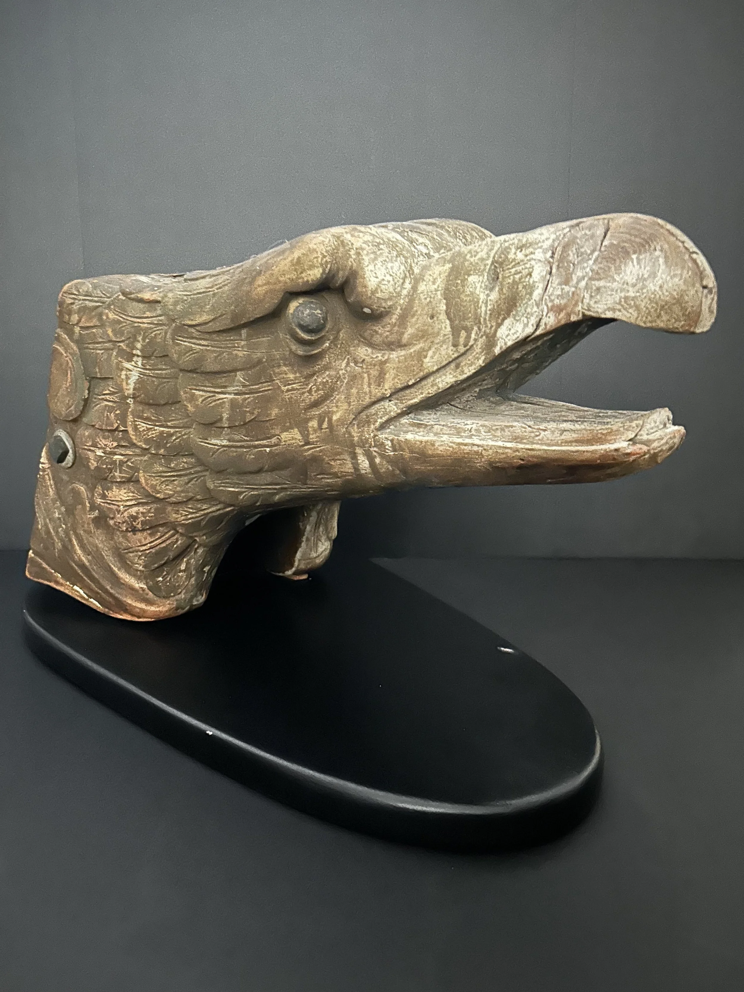 Late 18th Century Ship's Carved Eagle Figurehead. Forensic examination by Scientific Analysis of Fine Art, LLC (on file and availbale on request). Ex. The Claude Harkins Collection of Americana.