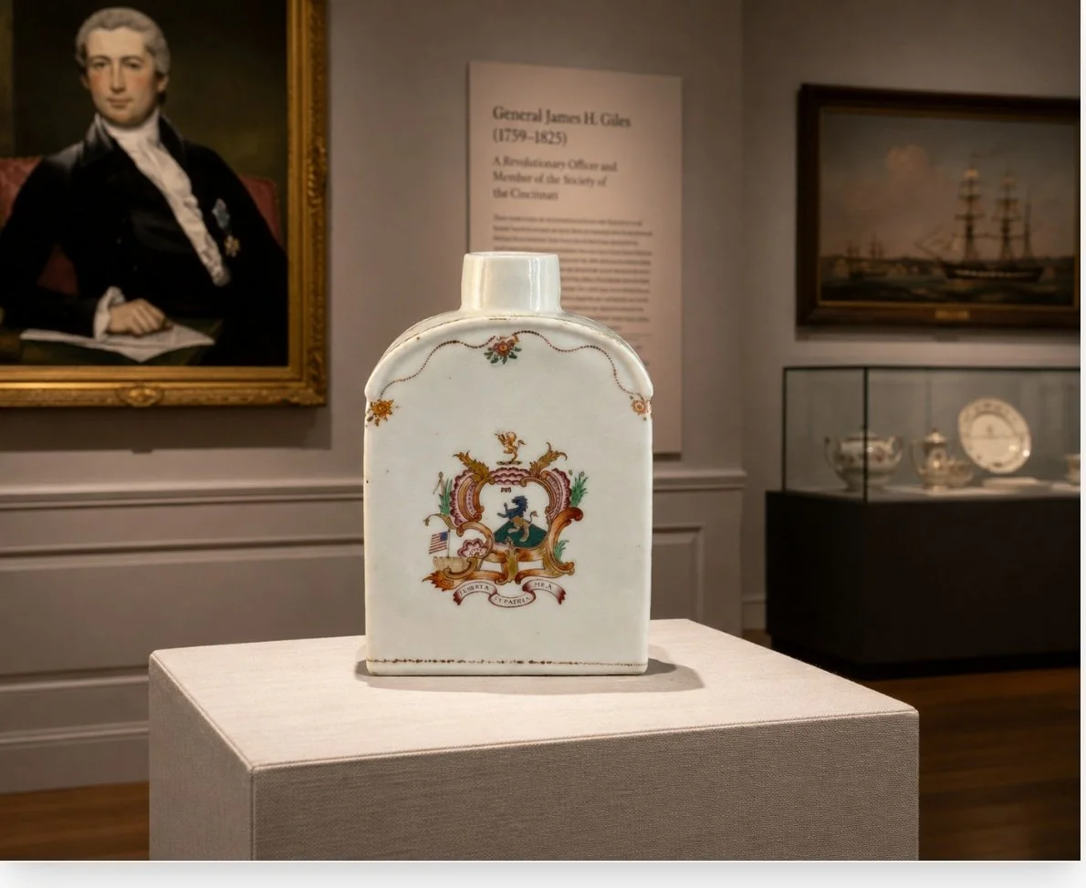 LIBERTY AND MY COUNTRY A Chinese Export Armorial Tea Caddy Made for Brigadier General James H. Giles and the Early American Republic