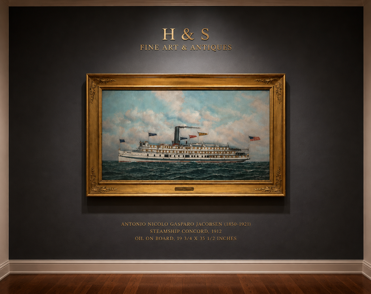 Antonio Gasparo Jacobsen (1850-1921) Steamship 'Concord"