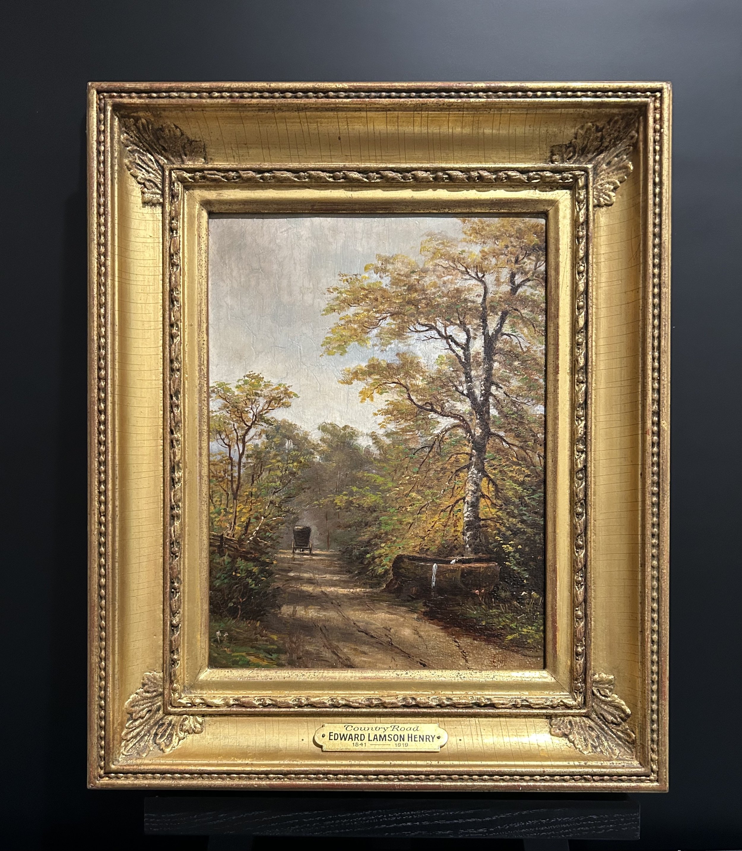 Edward Lamson Henry (1841-1919) 'Country Road'. Oil on Panel. Property from the Westervelt Company.