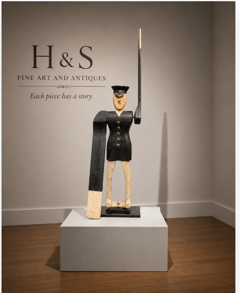 A Carved Whirligig of a Policeman (1910-1920)