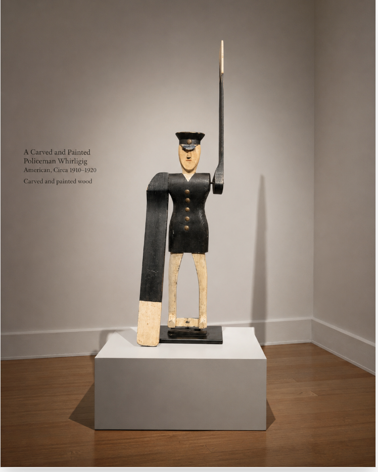 A Carved Whirligig of a Policeman (1910-1920)