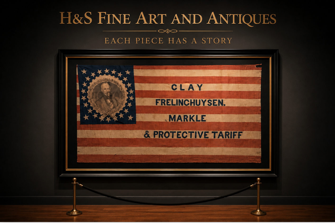 26 Star American Flag, made for 1844 presidential Campaign of Henry Clay