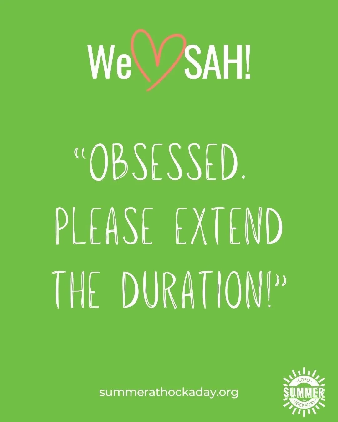 We 💚 our campers!⁠
⁠
📲 Visit summerathockaday.org or download the Summer at Hockaday app to register today!⁠
⁠⁠
#SummerAtHockaday #HockadayCamps #DallasSummerCamp #CoedCampFun #BestSummerEver #CampTestimonials #ParentTestimonial #CamperLove #CampFa