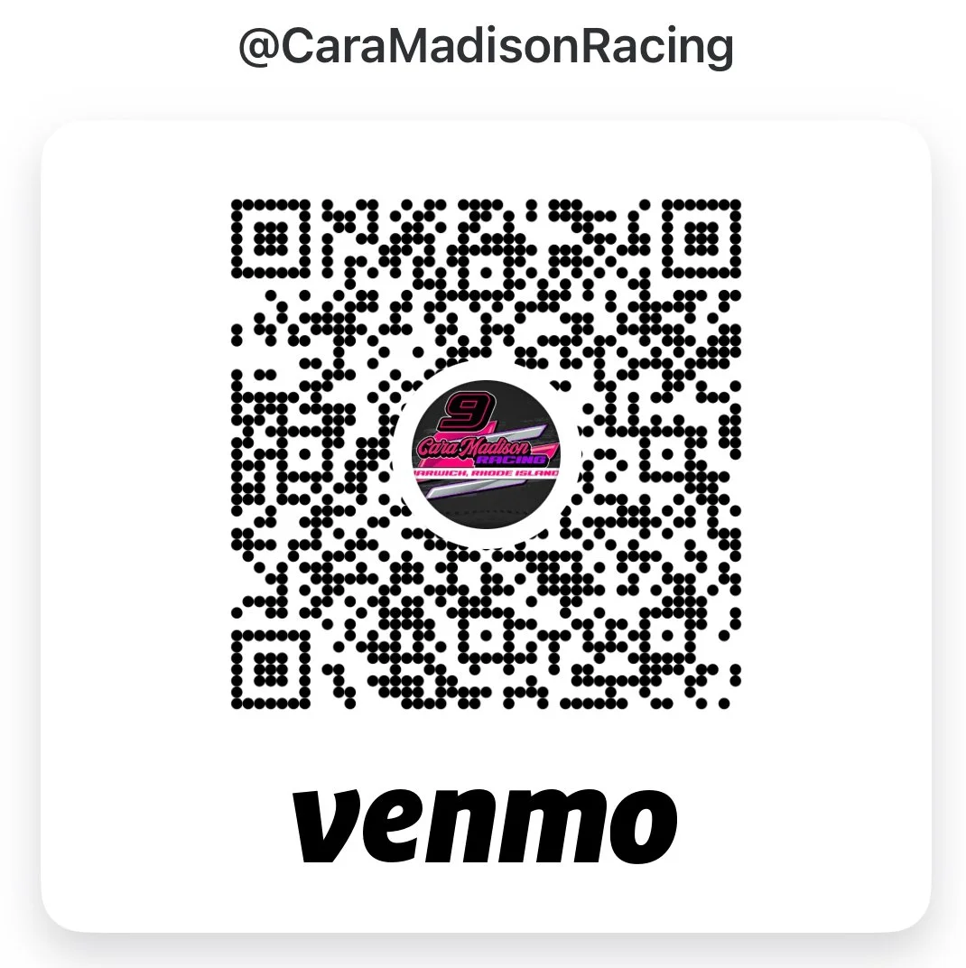 QR code with the logo of Cara Madison Racing and the word 'Vemo' underneath.