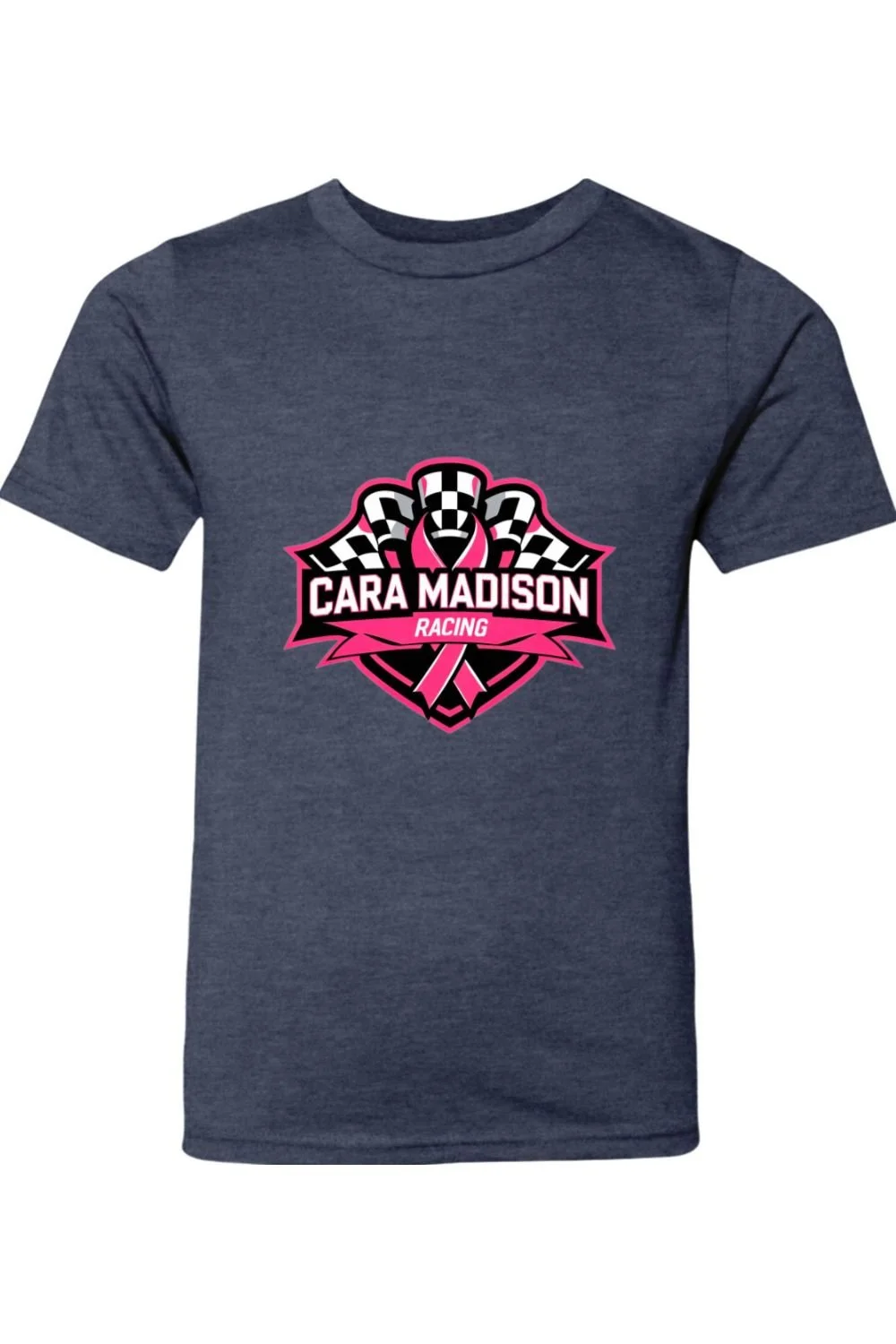 Gray CARA MADISON RACING T-Shirt featuring the CMR Logo.