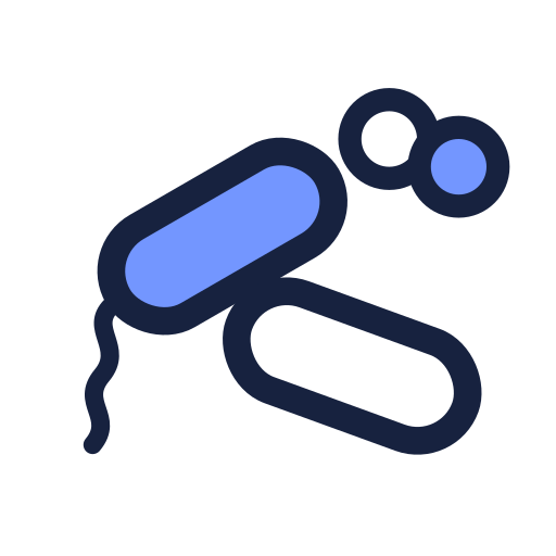 Graphic of a toy or cartoonish drill with a blue and black color scheme.