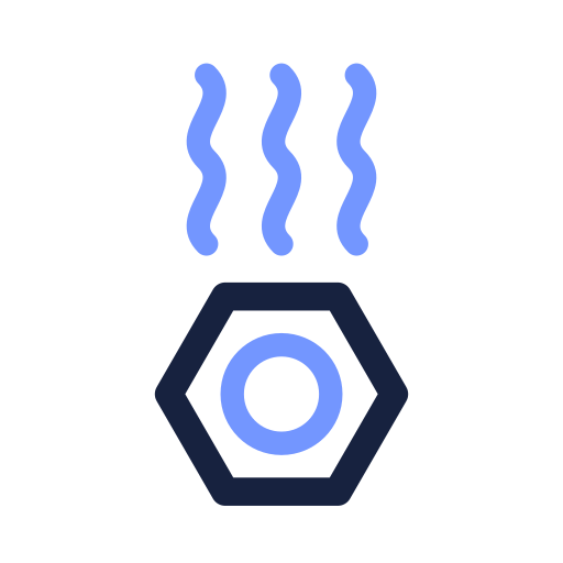 A symbol of a honey jar with steam lines above it, indicating heat or warmth, in a minimalist design.