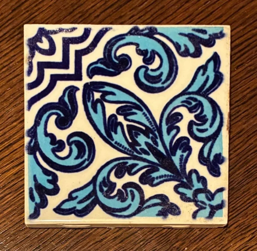 **SOLD** Set of 9 vintage tiles circa 1930. Some damage to a couple of tiles but overall in good condition for age.