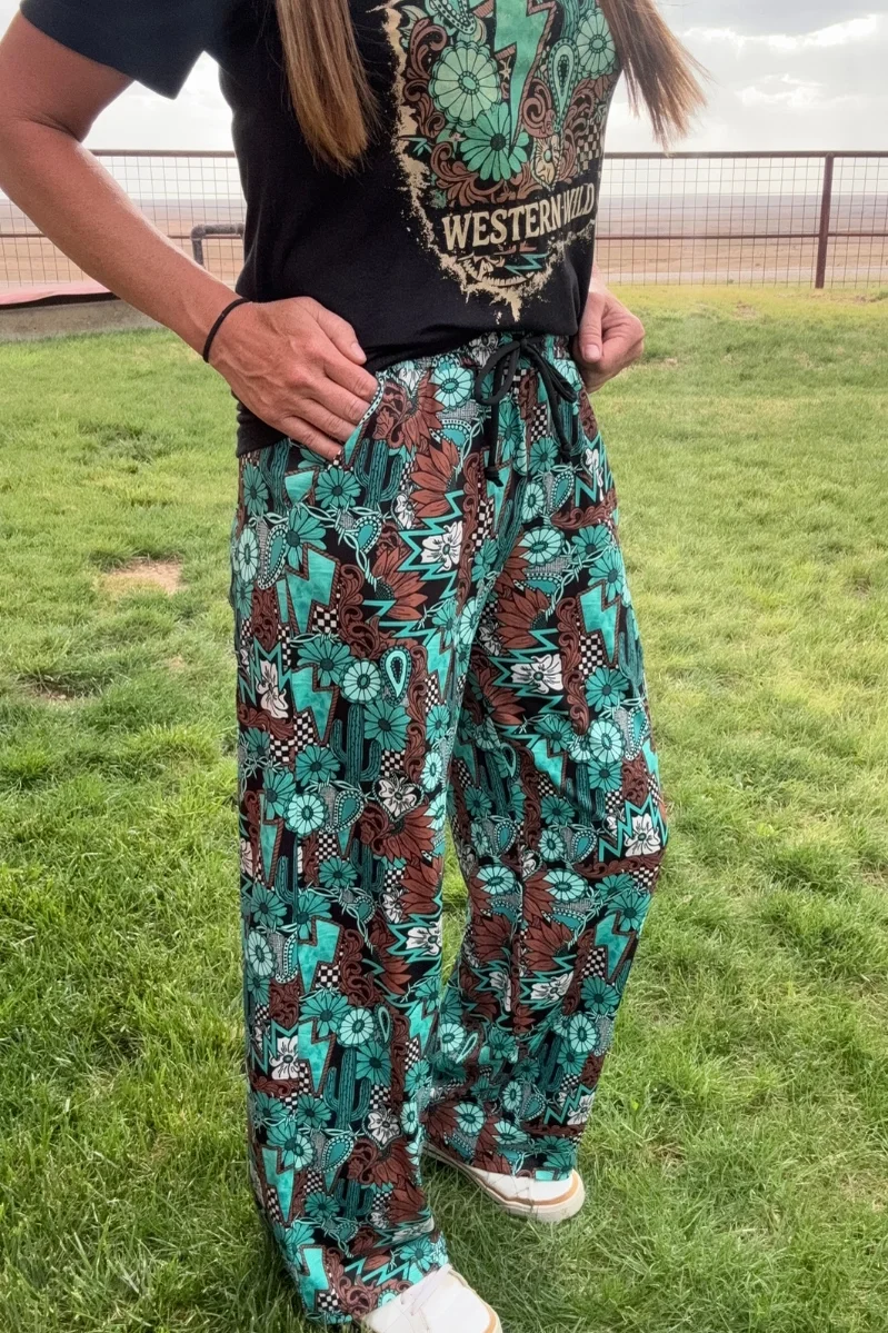 Turquoise Pants