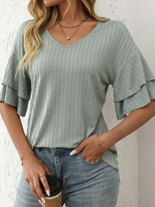 Ruffle Sleeve Top